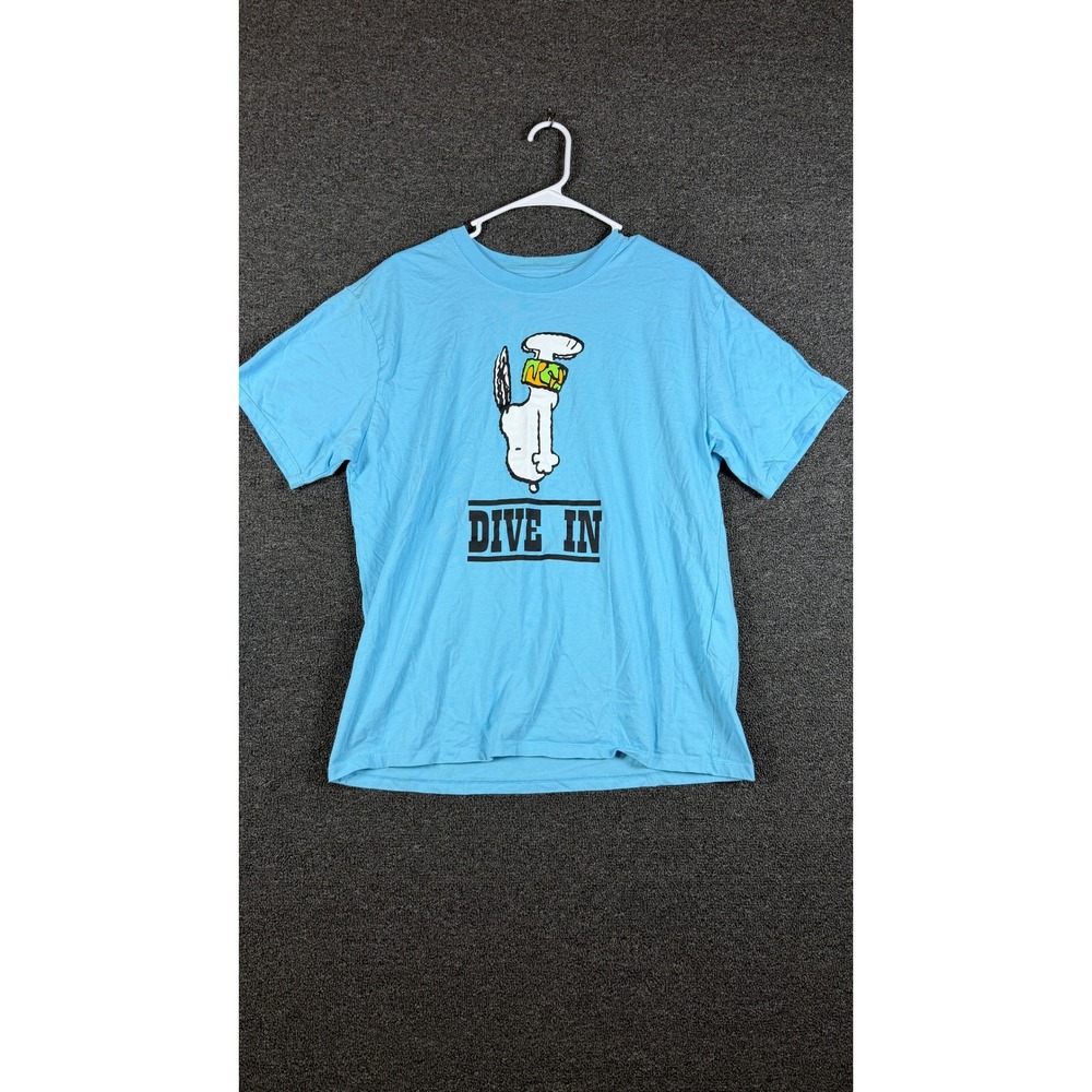 Levi's x Peanuts Snoopy Dive In Graphic T-Shirt Light Blue Small 56152-0007